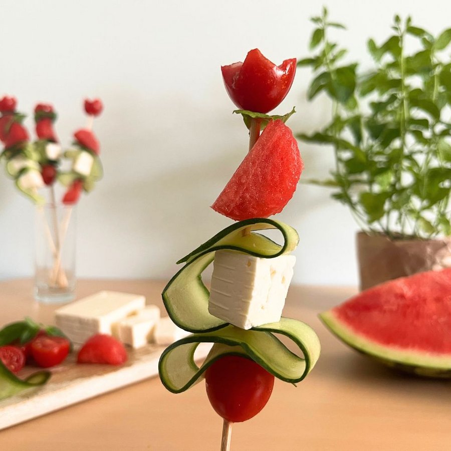 Rezept-Tipp: Wassermelonen-Feta-Spieße