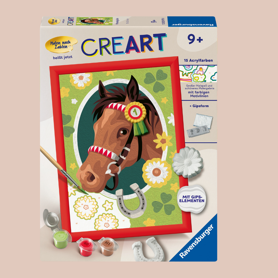 Malen nach Zahlen-Serie mit 3-D-Gipselementen